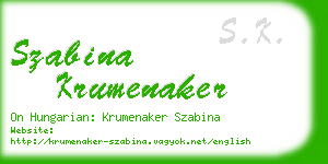 szabina krumenaker business card
